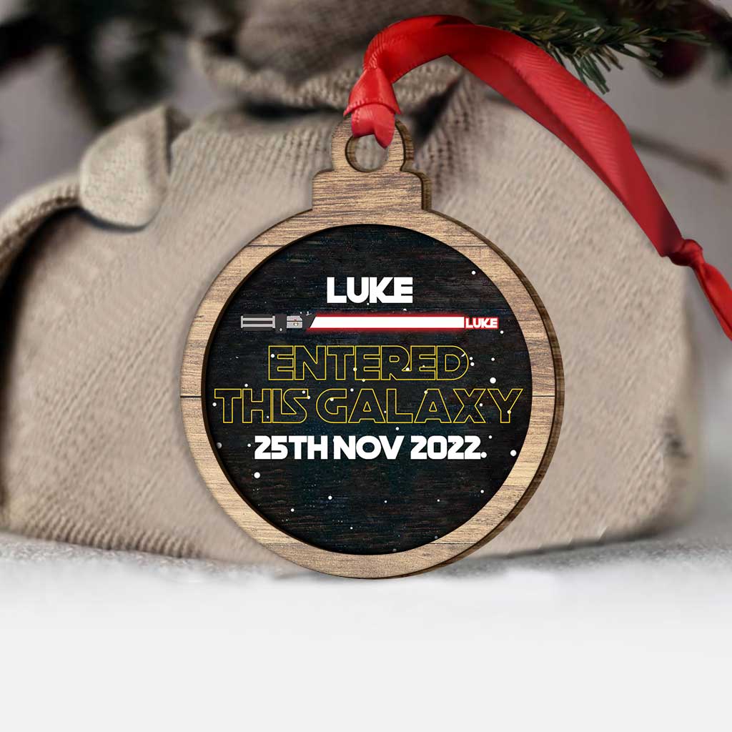 Entered This Galaxy - Personalized Christmas The Force Layered Wood Ornament