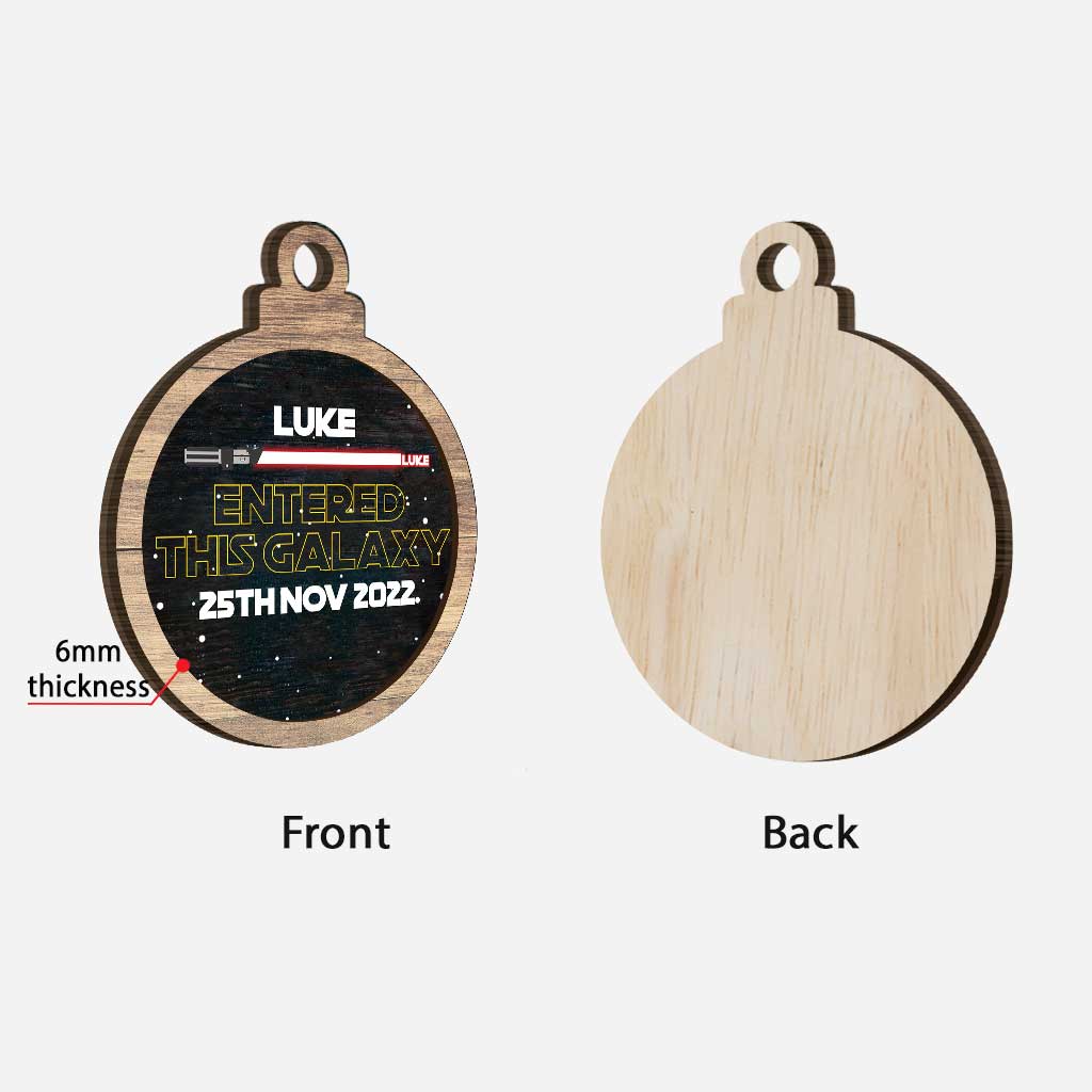 Entered This Galaxy - Personalized Christmas The Force Layered Wood Ornament