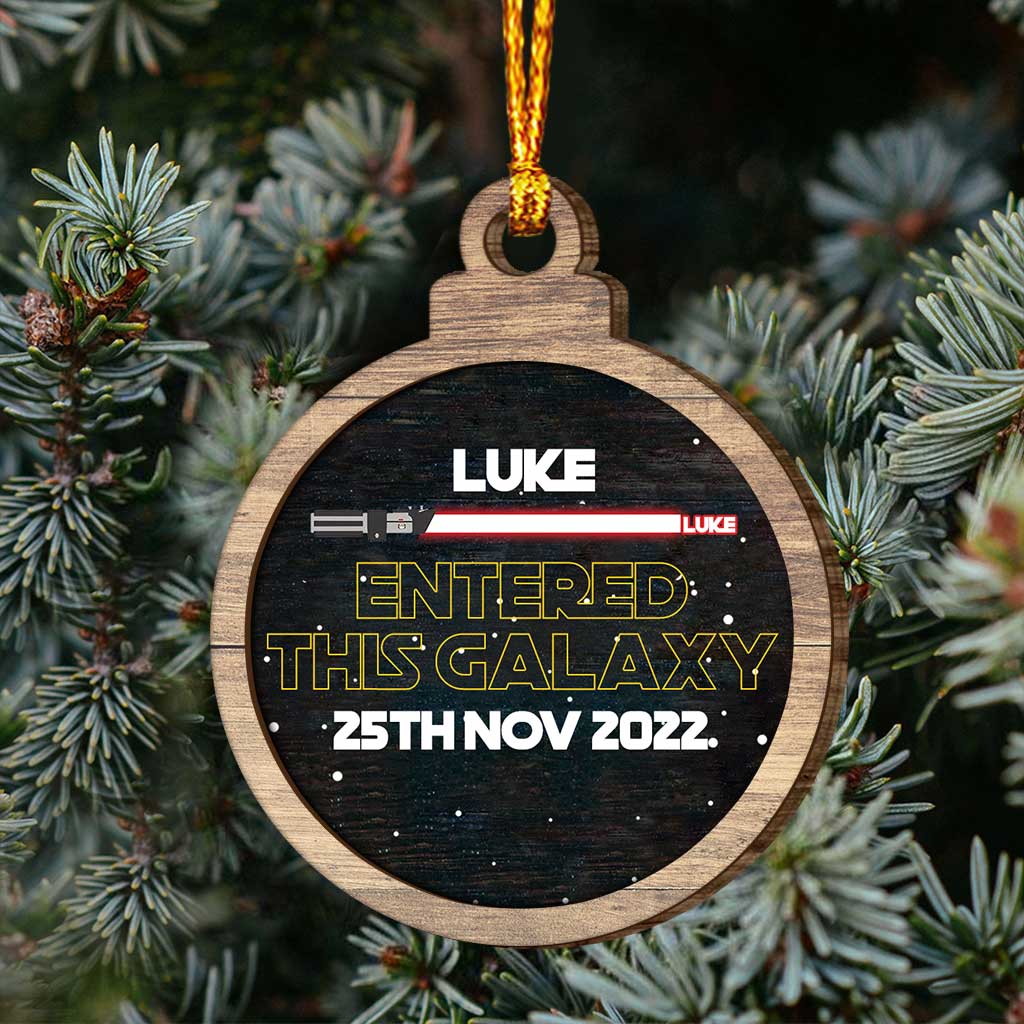 Entered This Galaxy - Personalized Christmas The Force Layered Wood Ornament