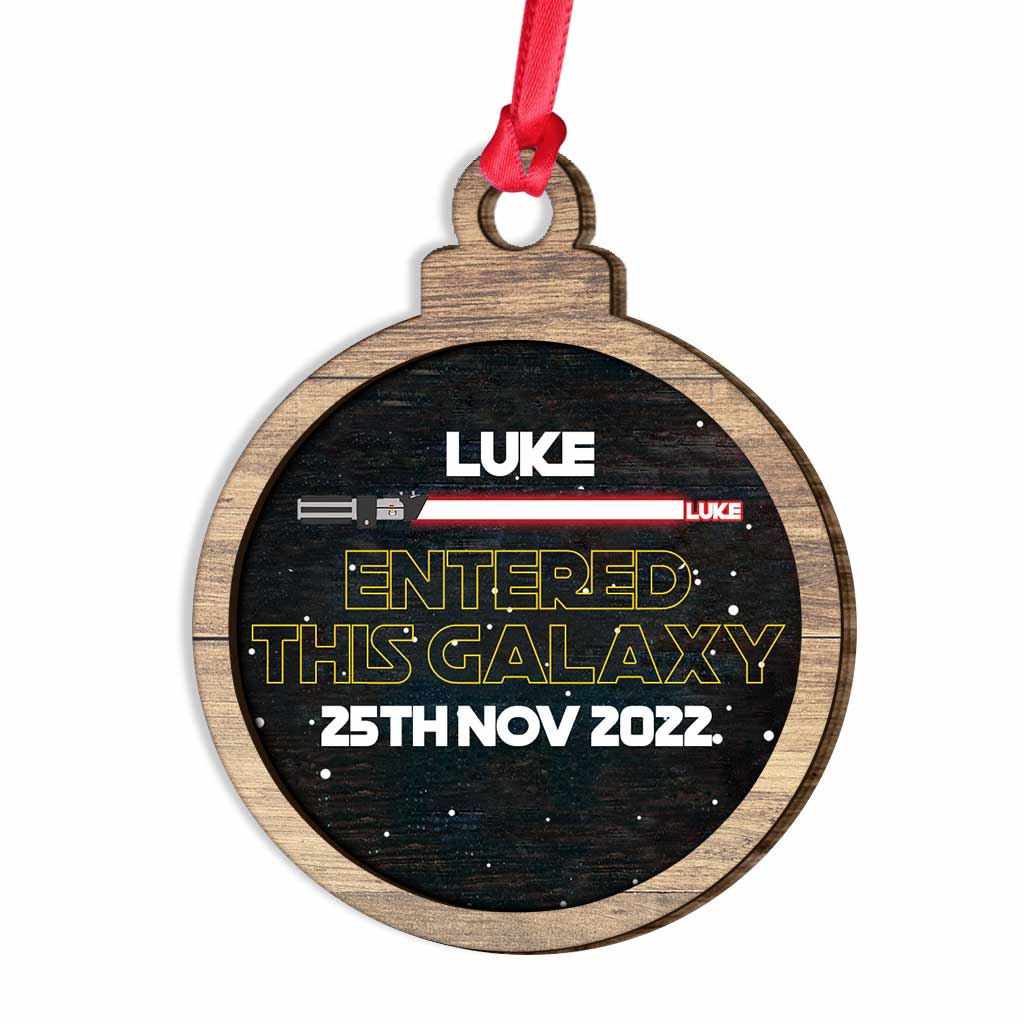 Entered This Galaxy - Personalized Christmas The Force Layered Wood Ornament