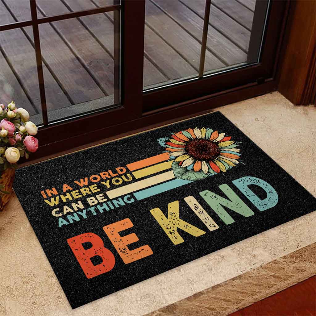 In A World Where You Can Be Anything - Sunflower Doormat