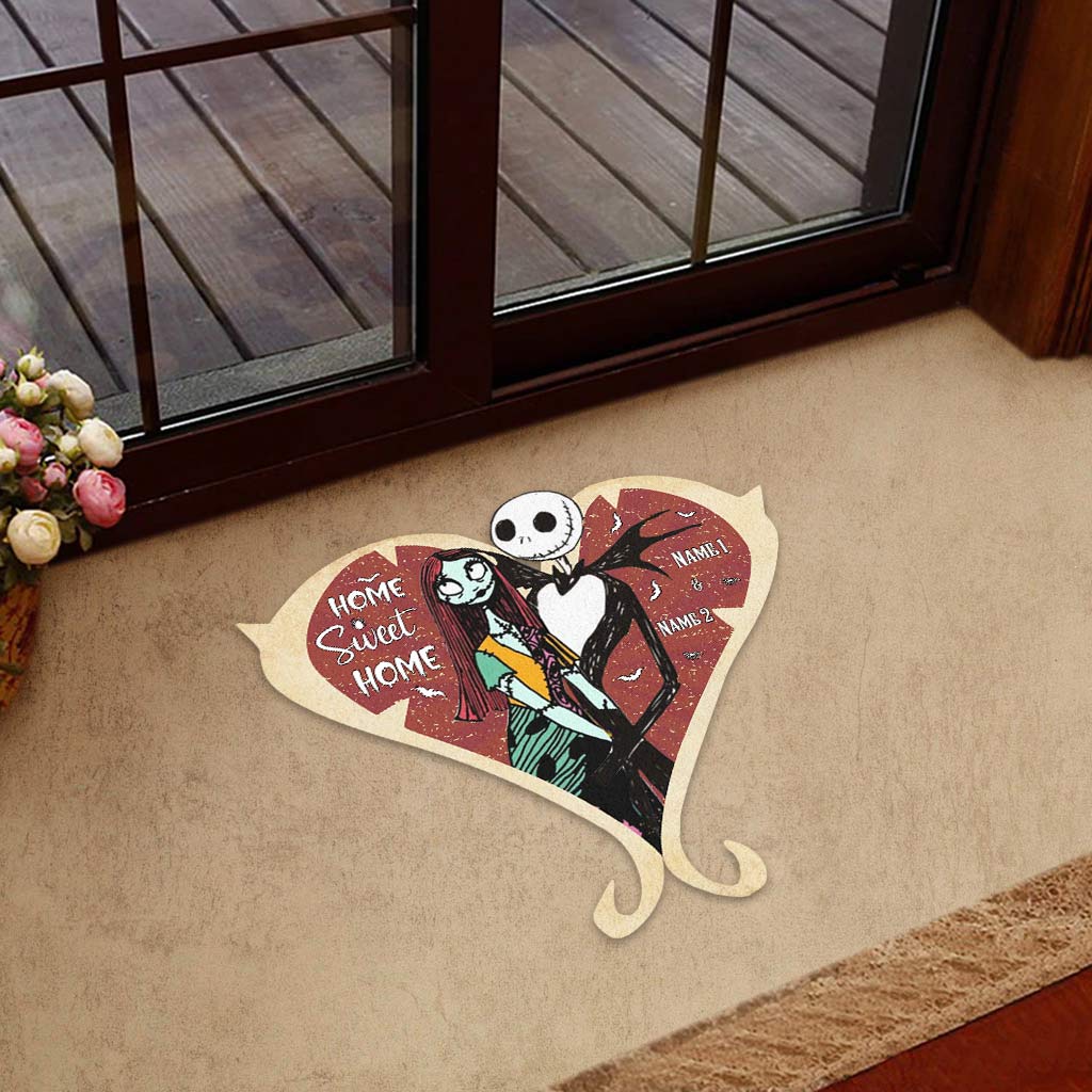 Home Sweet Home - Personalized Nightmare Shaped Doormat