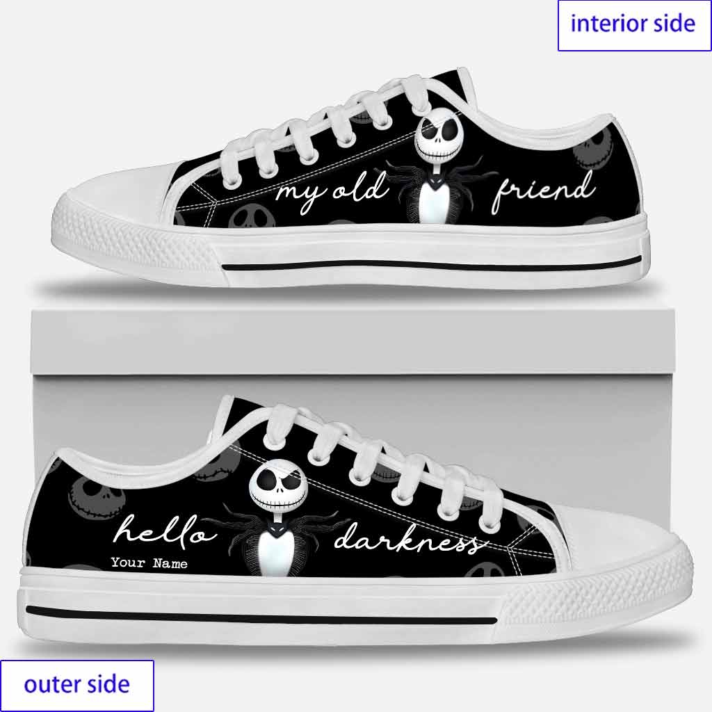 Hello Darkness Nightmare - Personalized Low Top Shoes