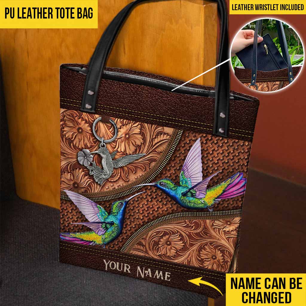 Hummingbird Vintage Personalized Tote Bag