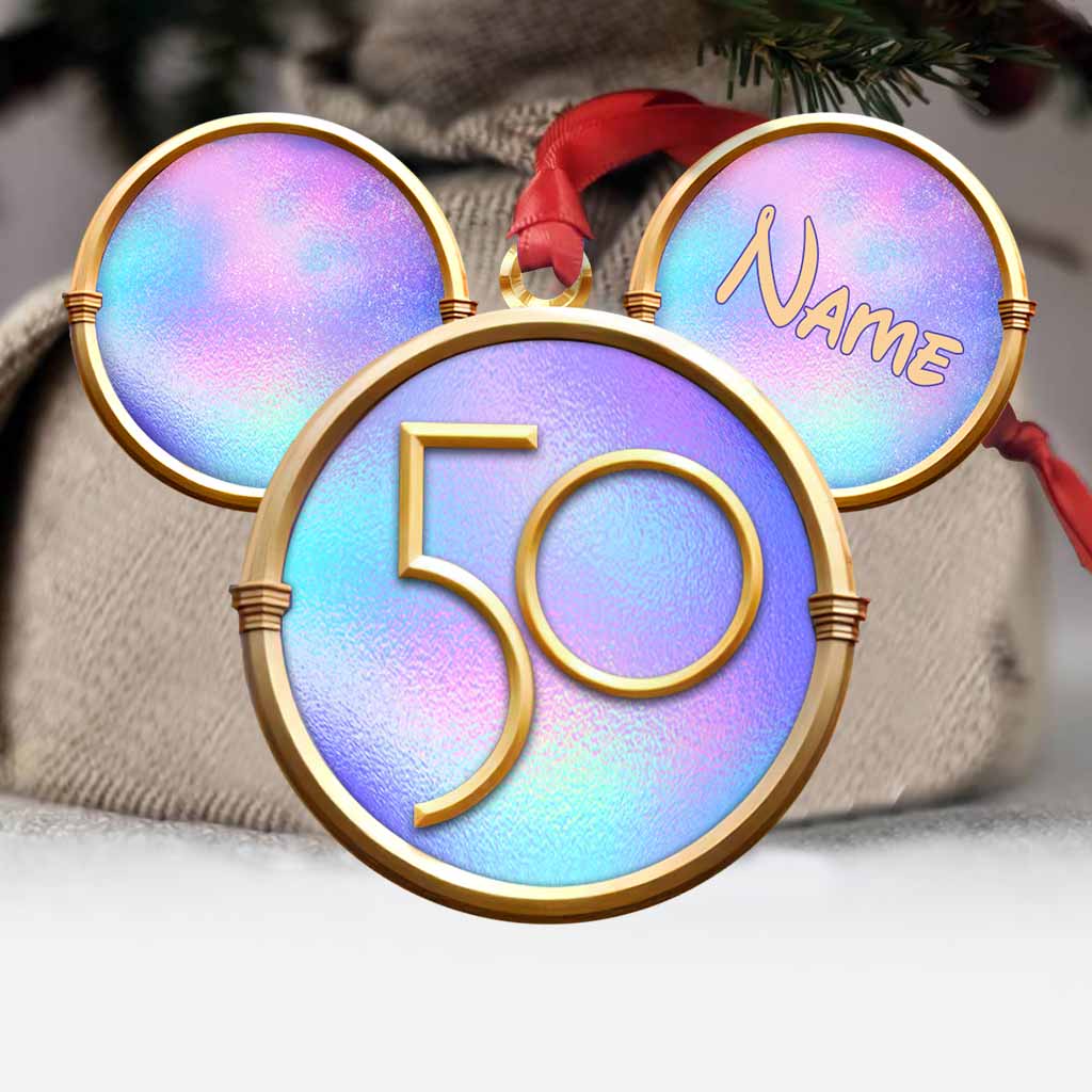 50th Anniversary Of Magic - Mouse Ears Ornament (Printed On Both Sides)
