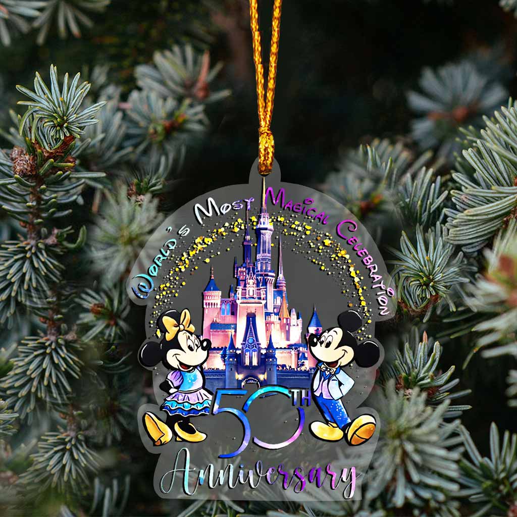 50 Magic Years Anniversary - Mouse Transparent Ornament