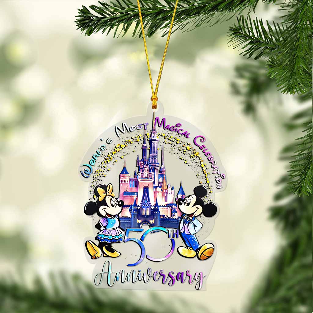 50 Magic Years Anniversary - Mouse Transparent Ornament