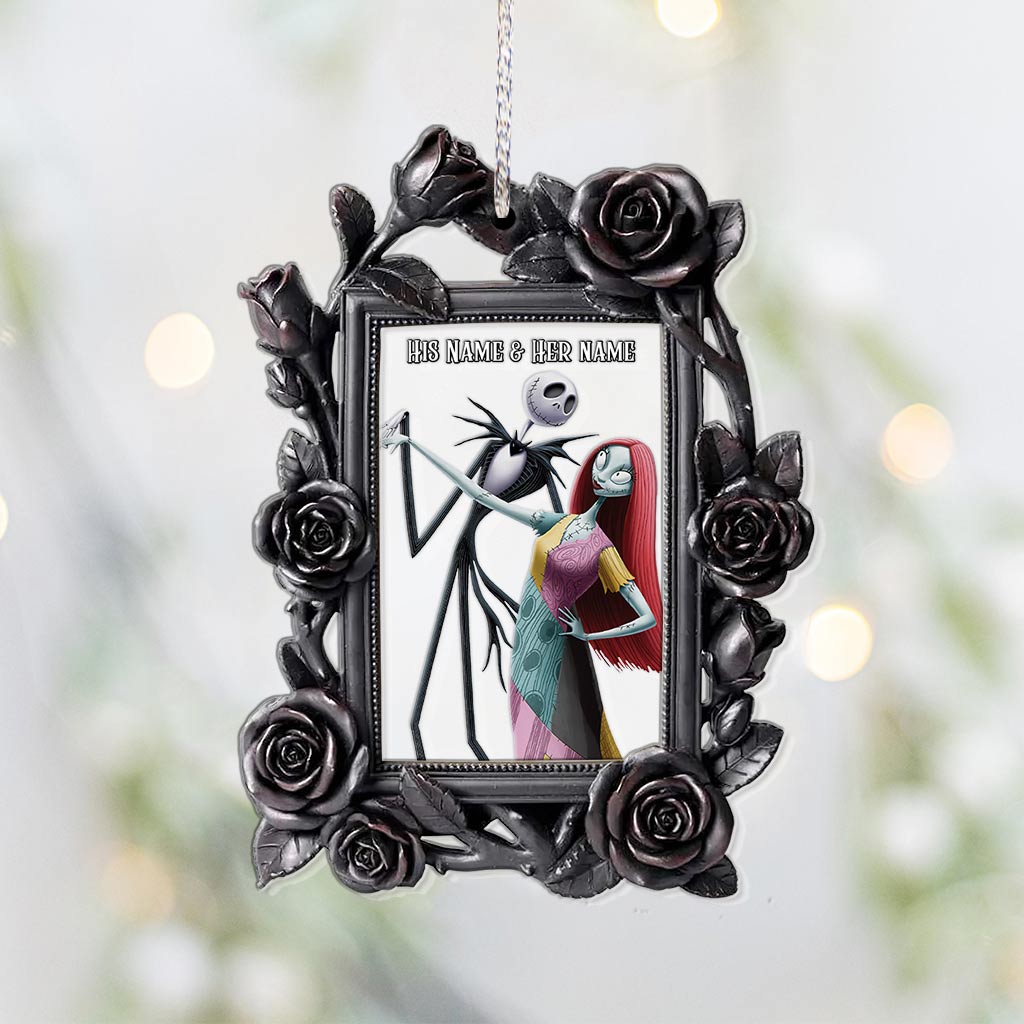 Love In The Dark - Personalized Christmas Nightmare Layers Mix Ornament