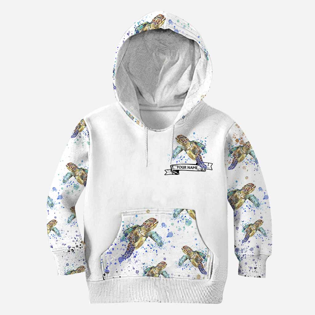 In A World Where You Can Be Anything - Personalized Turtle Hoodie And Leggings