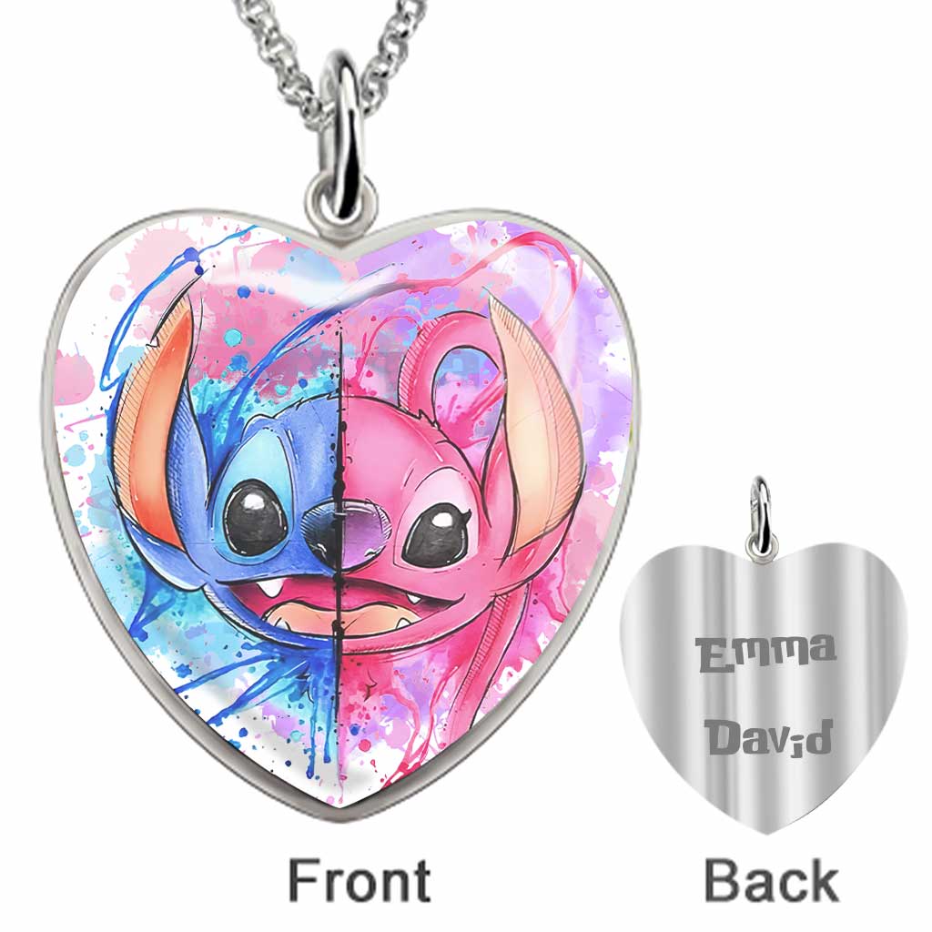 This Is Us - Personalized Couple Ohana Heart Pendant Necklace
