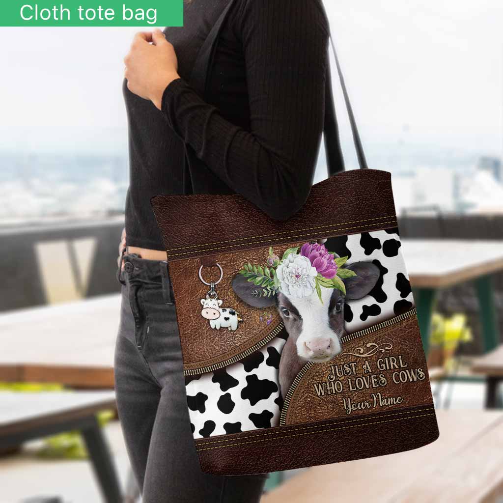 Just A Girl Who Loves Cows - Personalized Tote Bag