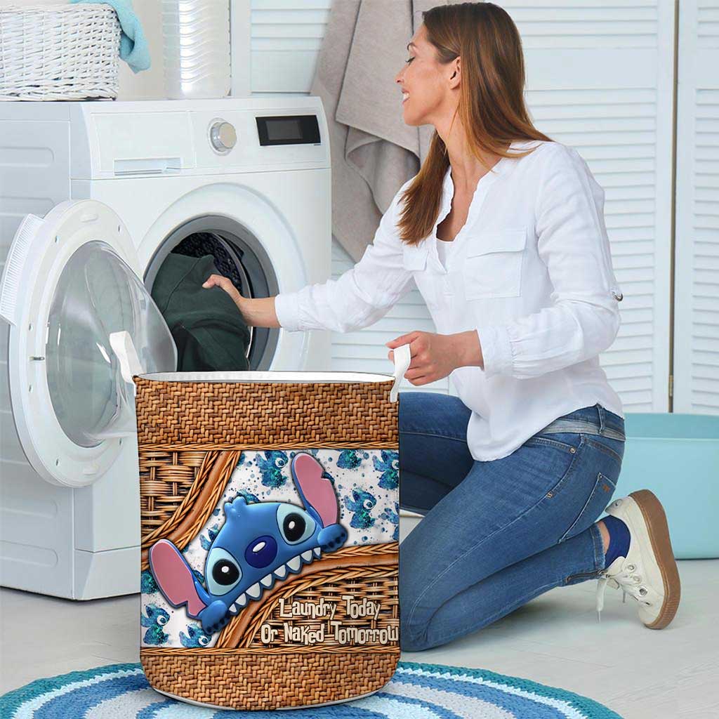 Laundry Today - Ohana Laundry Basket With 3D Pattern Print