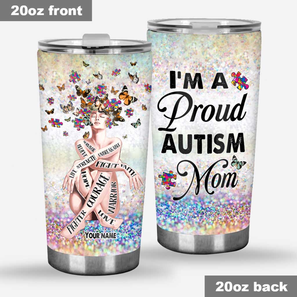 Autism Mom - Personalized Autism Awareness Tumbler