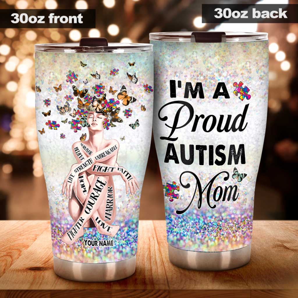 Autism Mom - Personalized Autism Awareness Tumbler