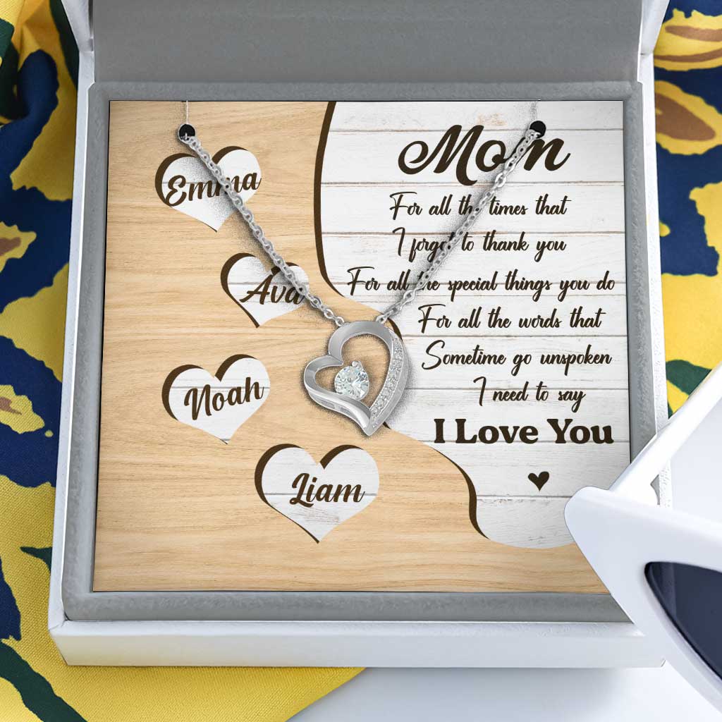 Thank You Mom - Personalized Mother's Day Forever Love Necklace