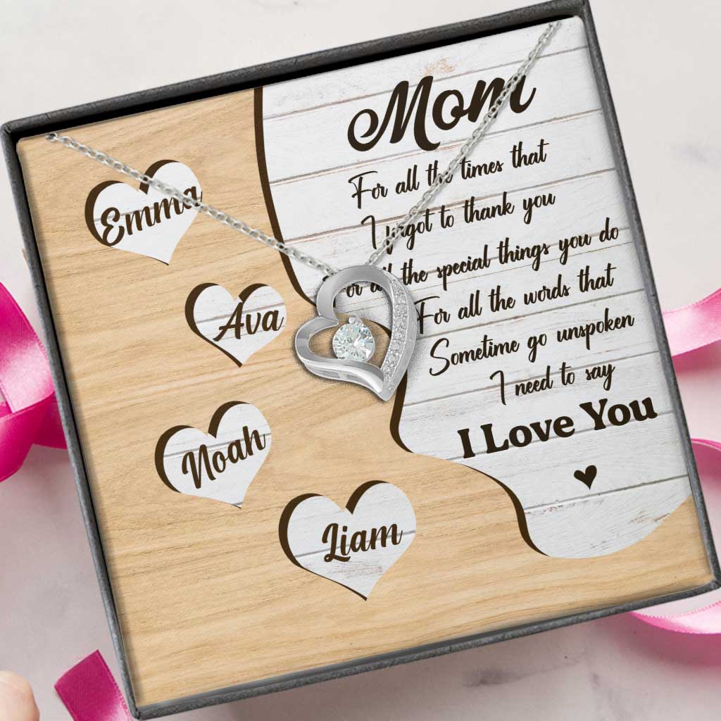 Thank You Mom - Personalized Mother's Day Forever Love Necklace
