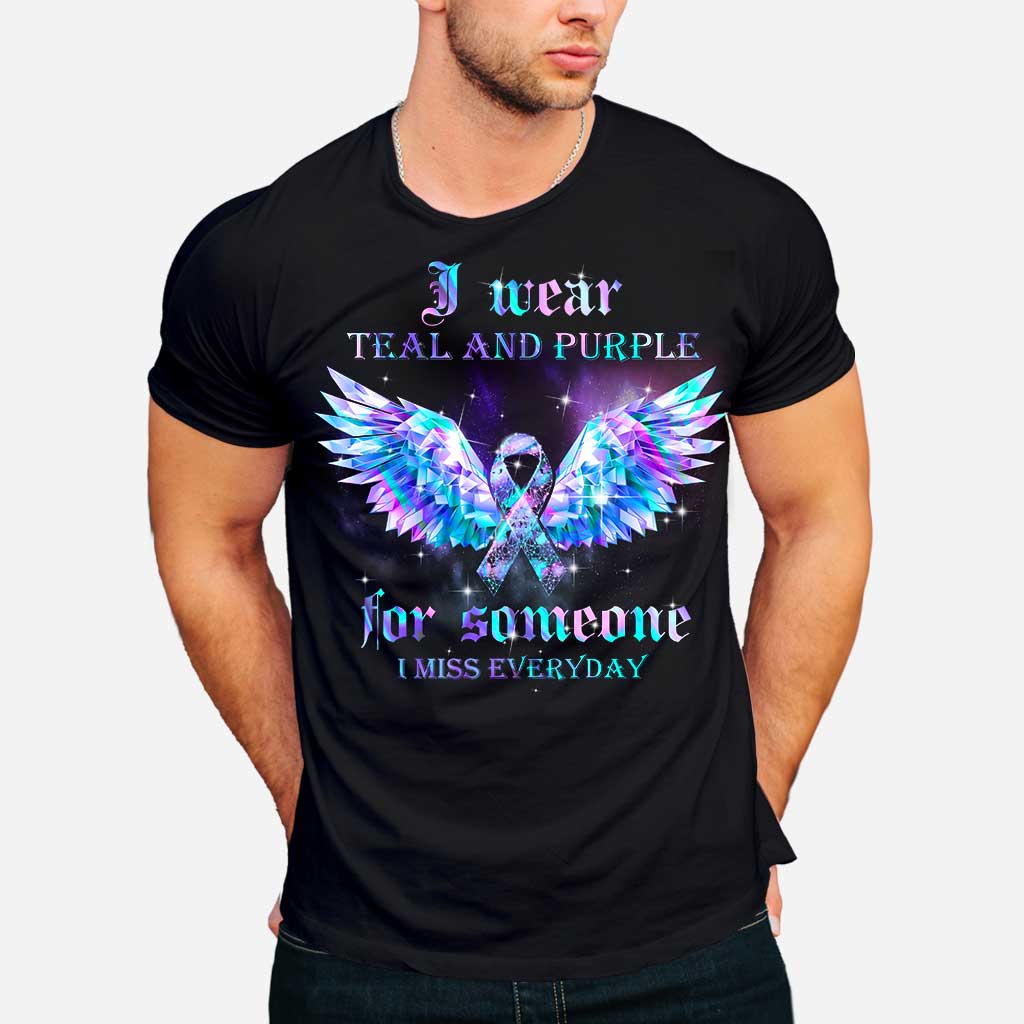 Wear Teal And Purple - Suicide Prevention Personalized T-shirt and Hoodie