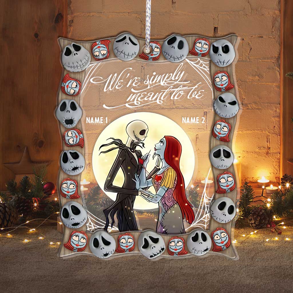 We're Simply Meant To Be - Personalized Christmas Nightmare Layers Mix Ornament