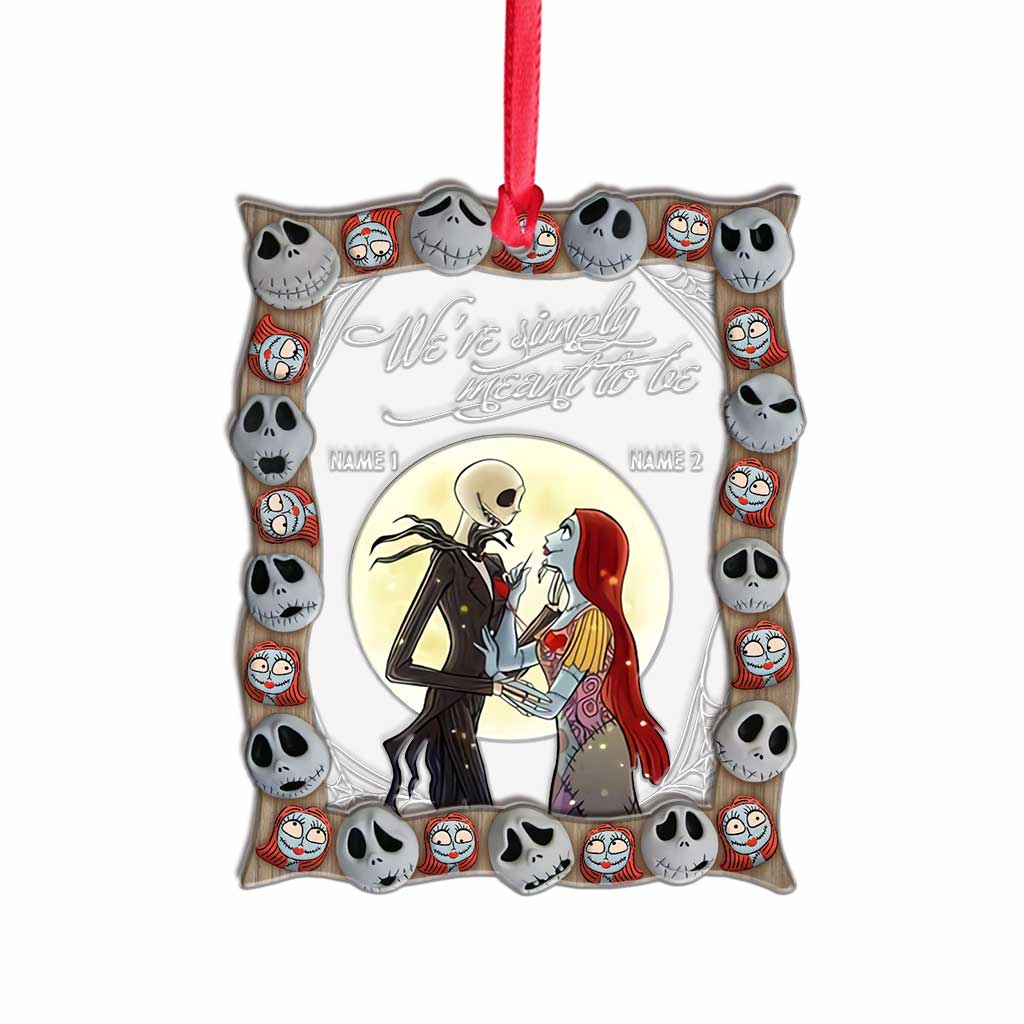 We're Simply Meant To Be - Personalized Christmas Nightmare Layers Mix Ornament