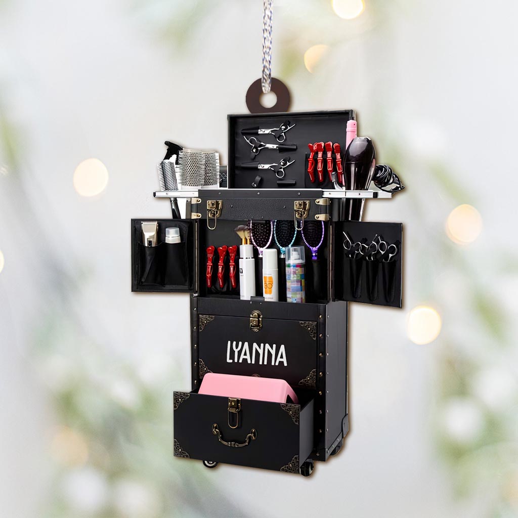 Trolly Hairdresser's Collection - Personalized Christmas Hairdresser Ornament (Printed On Both Sides)