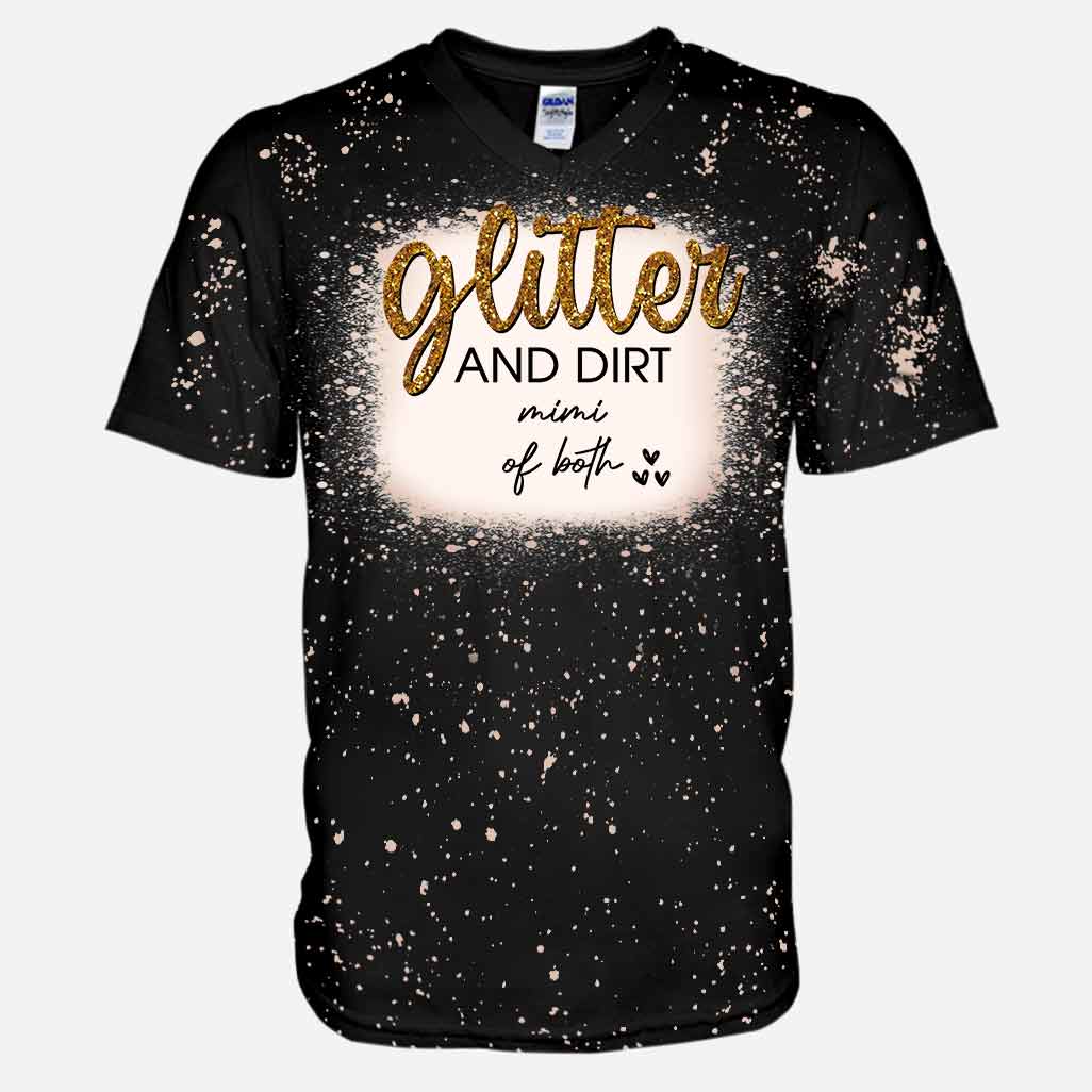 Glitter And Dirt - Personalized Mother's Day Grandma Handmade Bleached Shirts