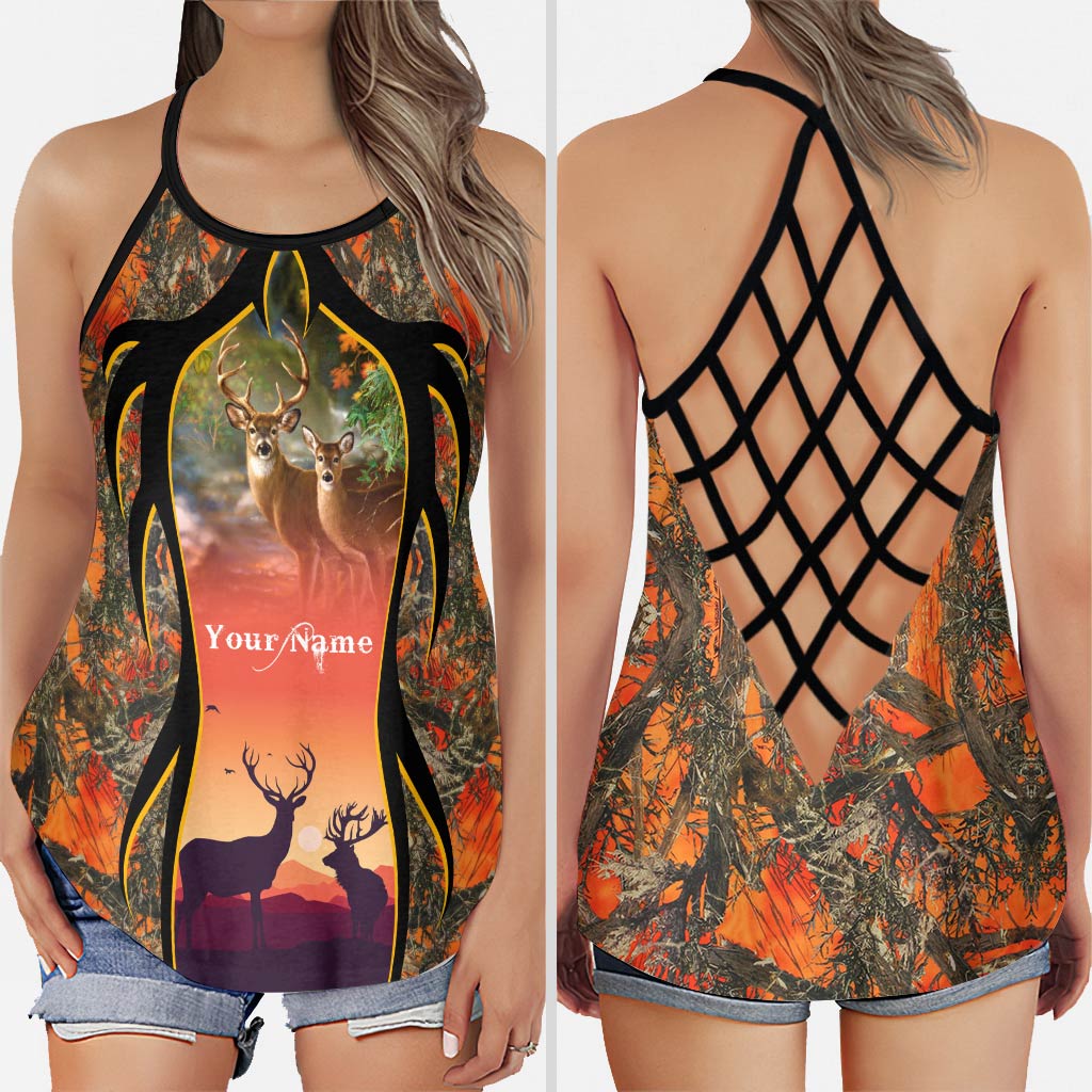 Hunting Girl Personalized Cross Tank Top