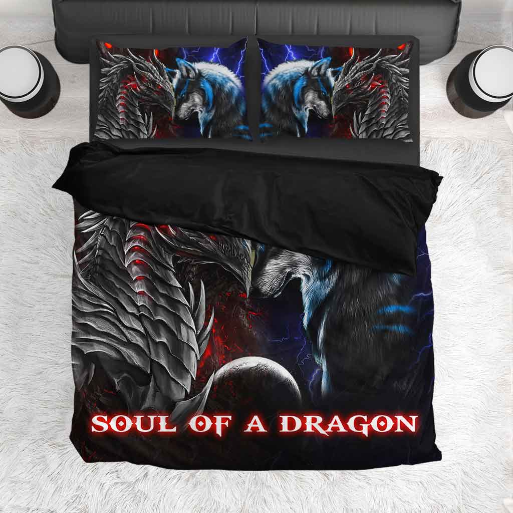 Heart Of A Wolf, Soul Of A Dragon - Bedding Set 1121