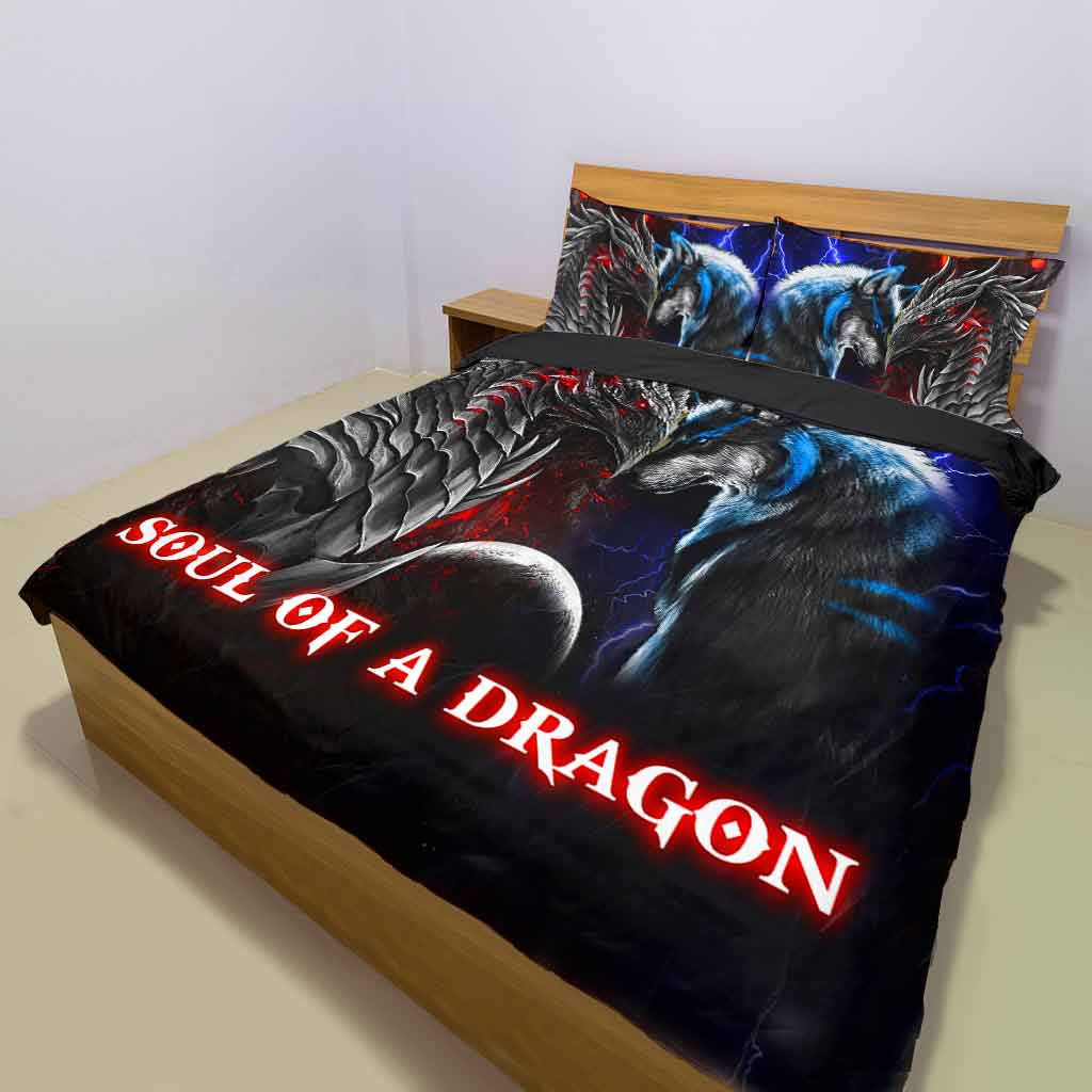 Heart Of A Wolf, Soul Of A Dragon - Bedding Set 1121