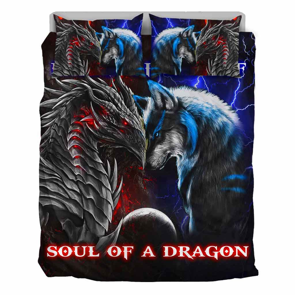 Heart Of A Wolf, Soul Of A Dragon - Bedding Set 1121