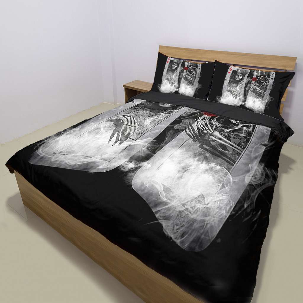 King and Queen Couple Skull - Bedding Set
