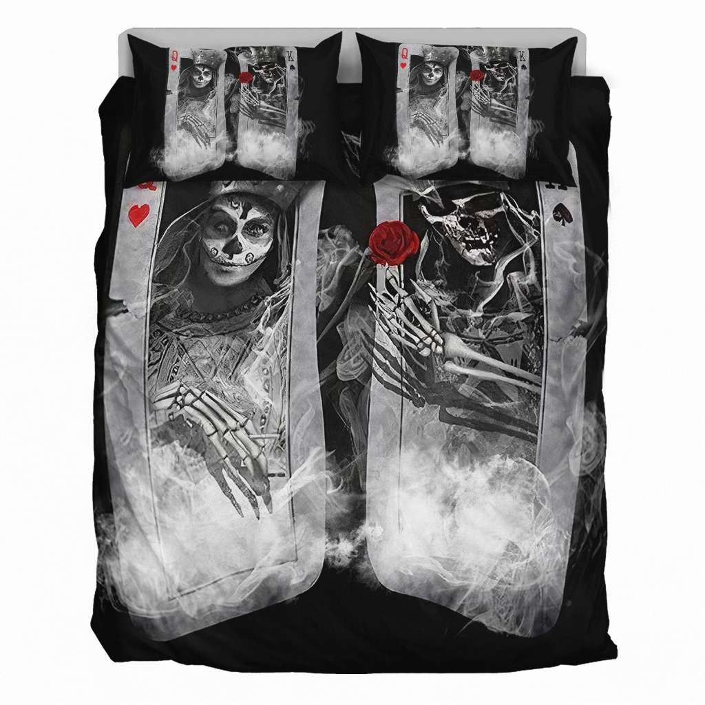 King and Queen Couple Skull - Bedding Set