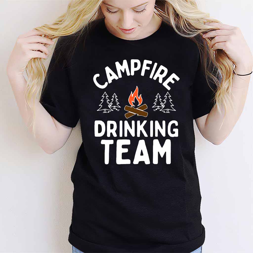 Campfire Drinking Team - Camping T-shirt and Hoodie 112021