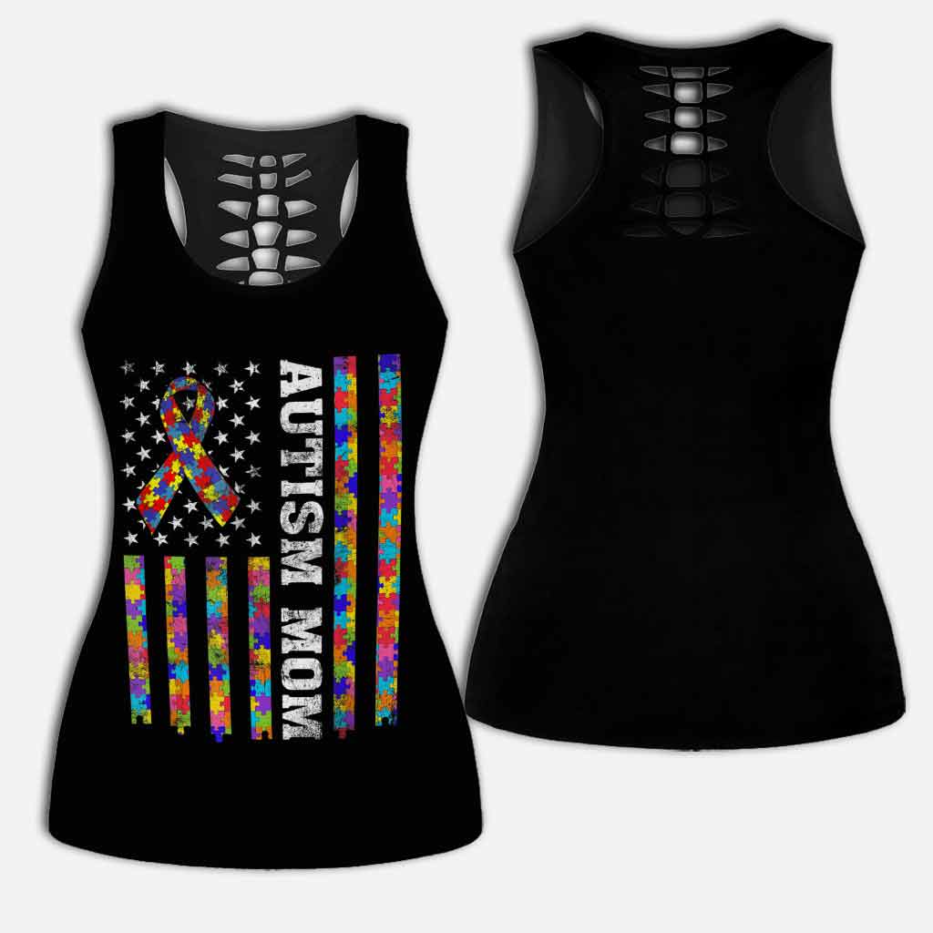 Mom - Autism Awareness Hollow Tank Top and Leggings 1121