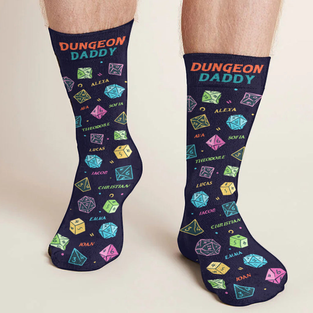 Dragon Daddy And The Weapons - Personalized RPG Socks