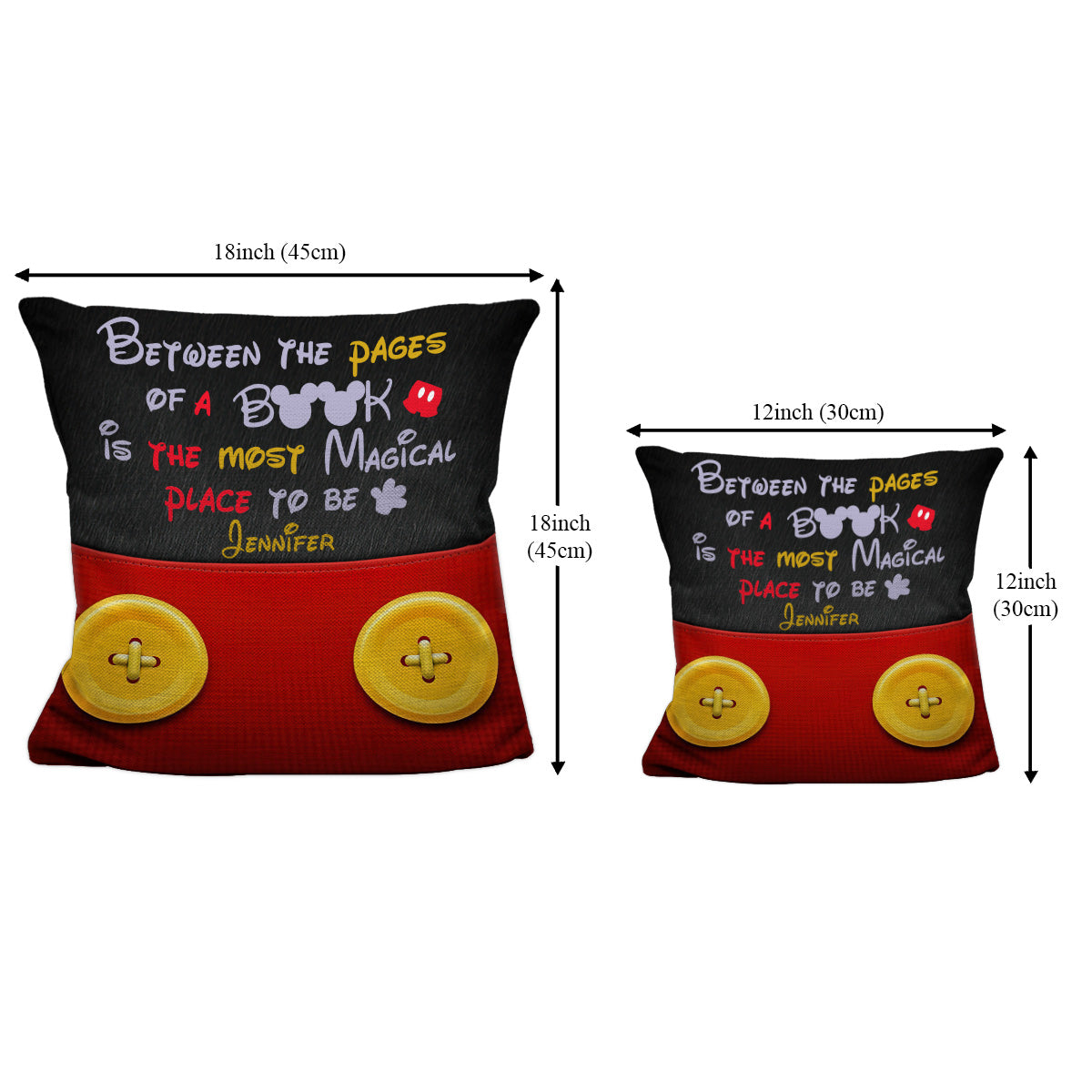 Reading Mouse - Personalized Book Pocket Pillow