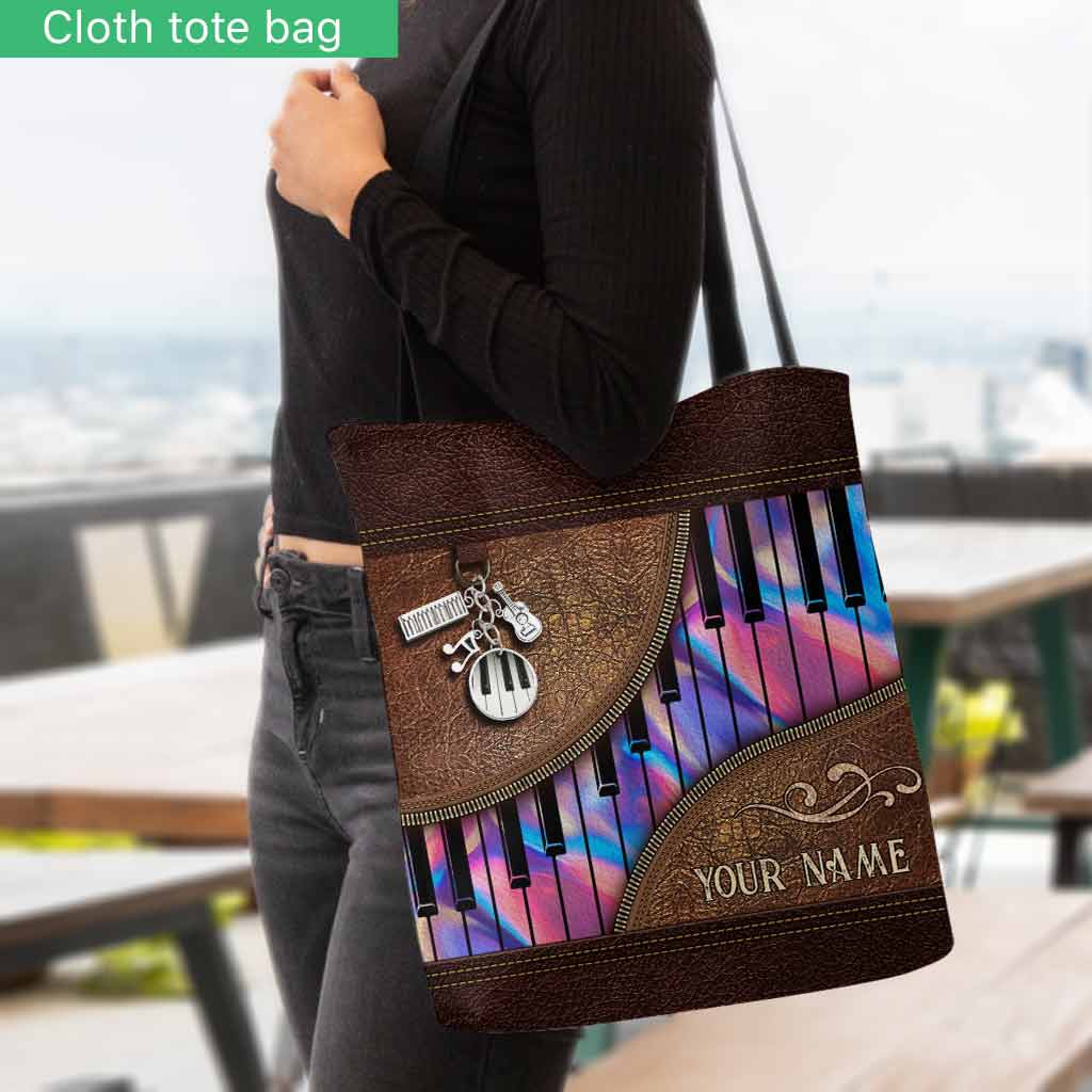 Love Piano Personalized Tote Bag