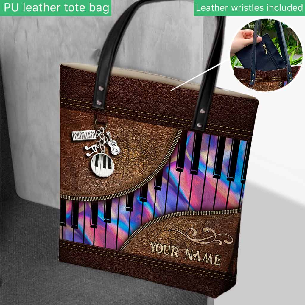 Love Piano Personalized Tote Bag