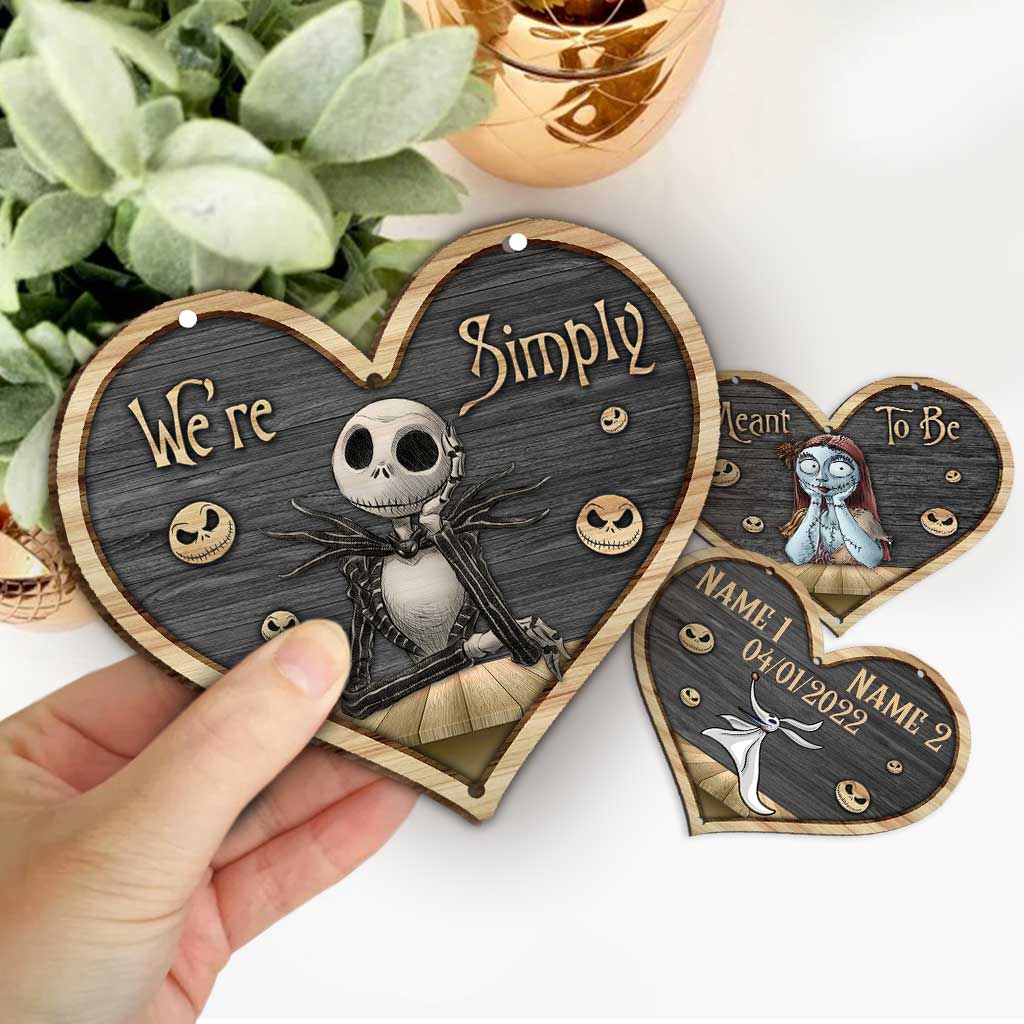 We're Simply Meant To Be - Personalized Couple Nightmare 3 Pieces Garland