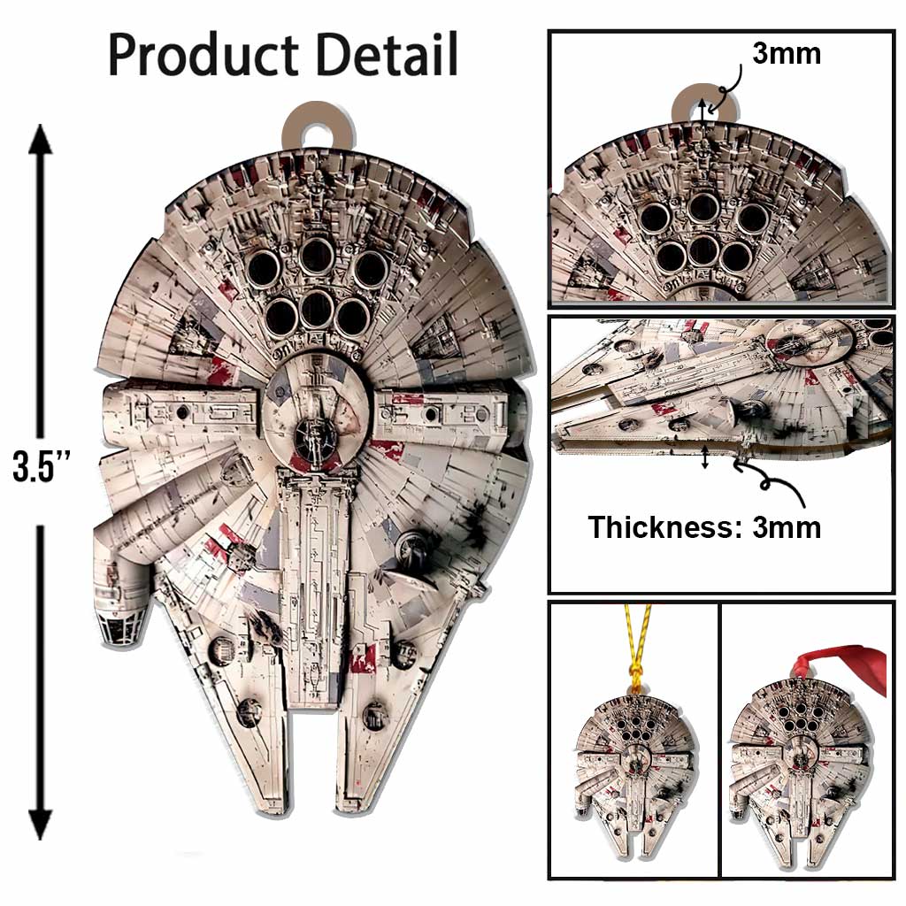 My Falcon - Christmas The Force Ornament (Printed On Both Sides)