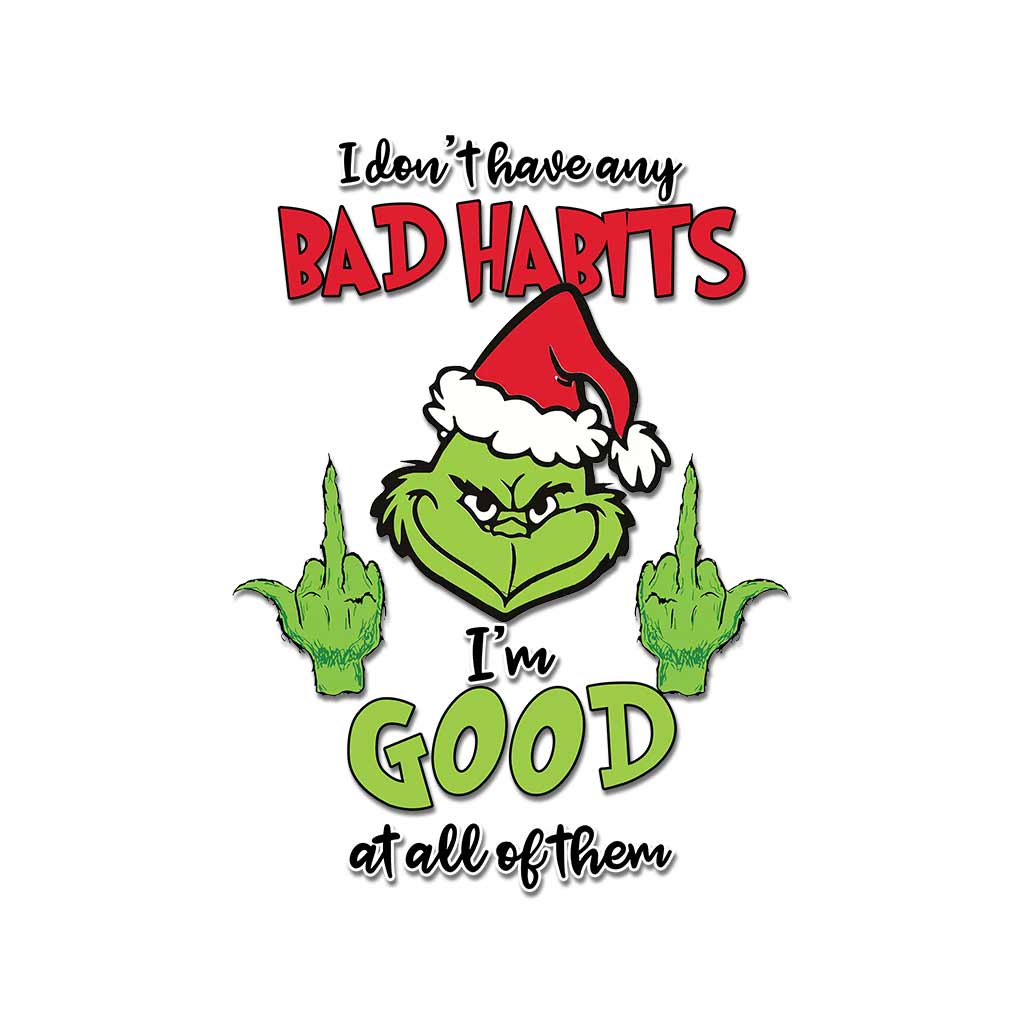 I Don't Have Any Bad Habits - Stole Christmas Decal Full