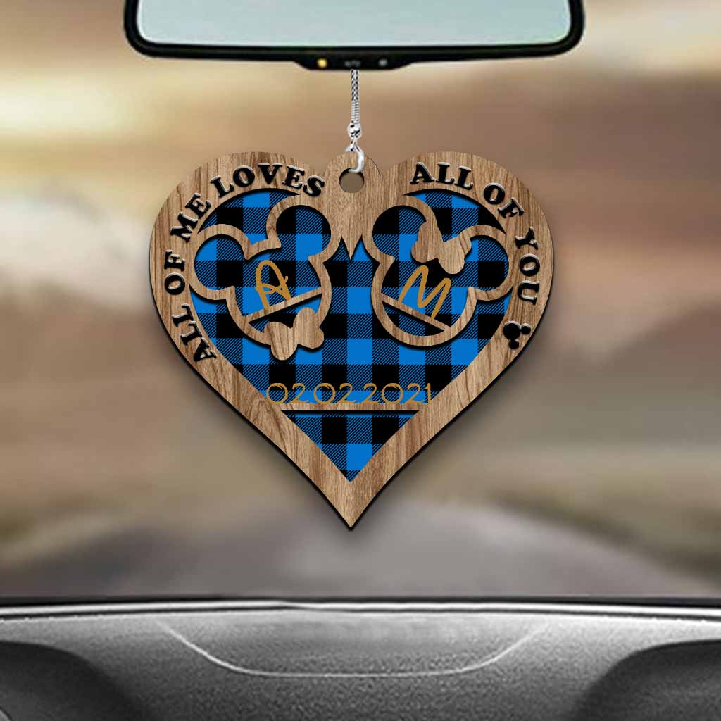 Magic Love All Of Me - Personalized Couple Mouse Car Ornament (Printed On Both Sides)