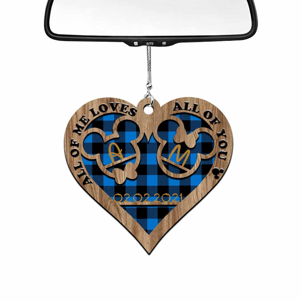 Magic Love All Of Me - Personalized Couple Mouse Car Ornament (Printed On Both Sides)