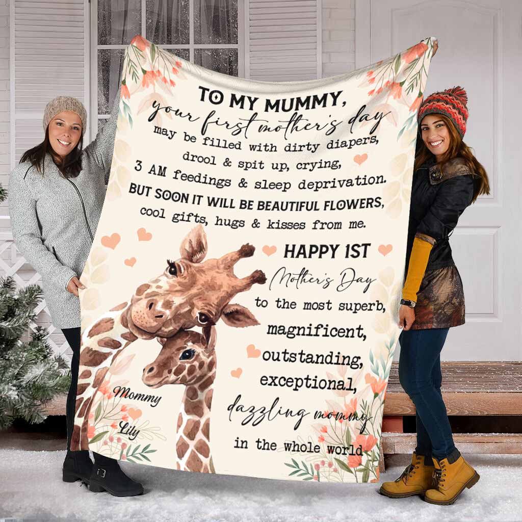 To My Mummy On Your 1st Mother's Day - Personalized Mother's Day Blanket