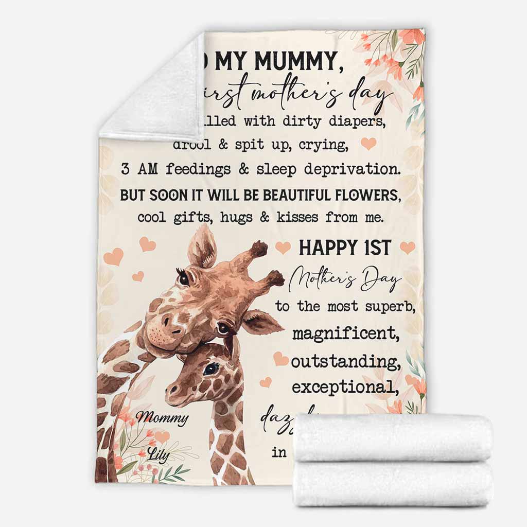 To My Mummy On Your 1st Mother's Day - Personalized Mother's Day Blanket