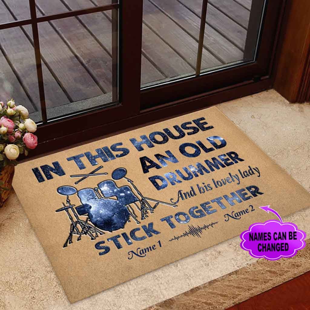 An Old Drummer Personalized Doormat