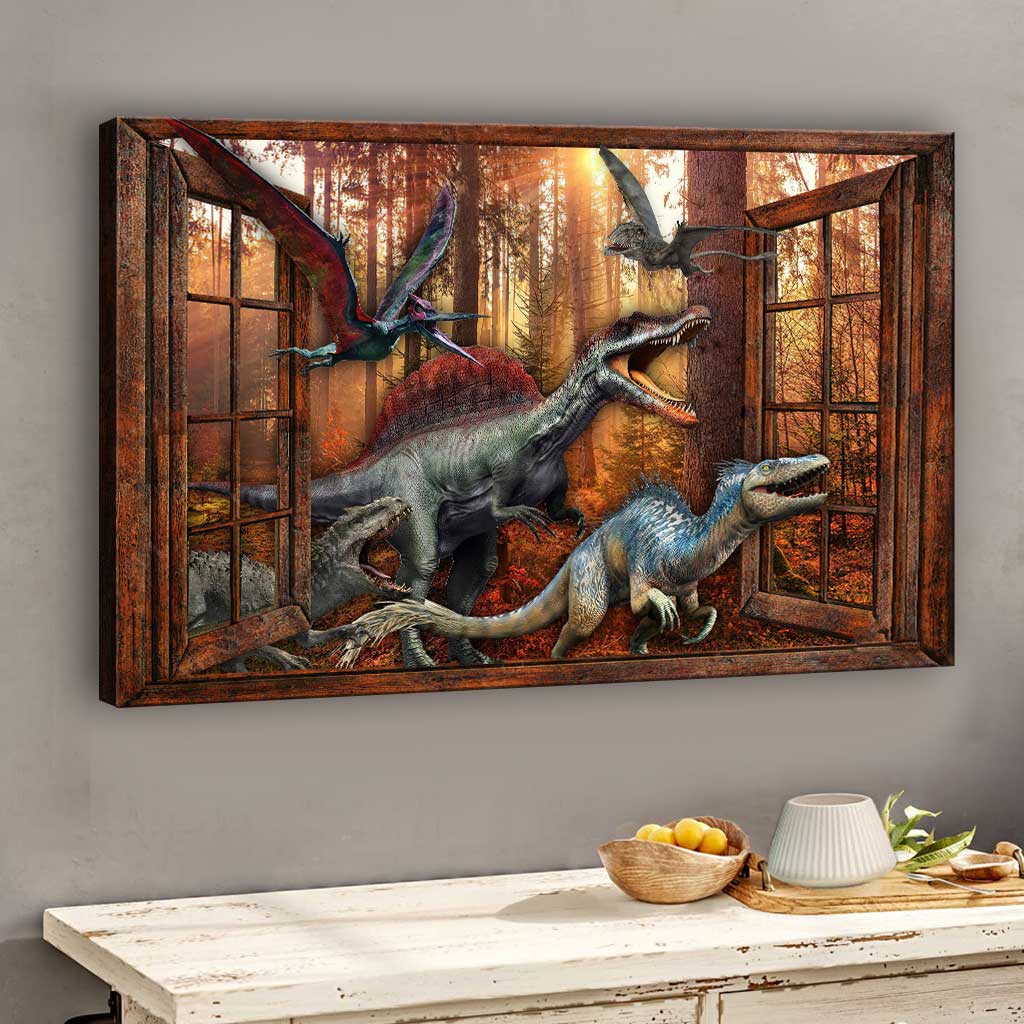 Into The Forest I Go - Dinosaur Canvas And Poster