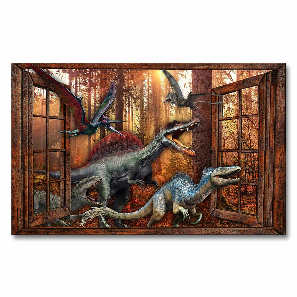 Into The Forest I Go - Dinosaur Canvas And Poster