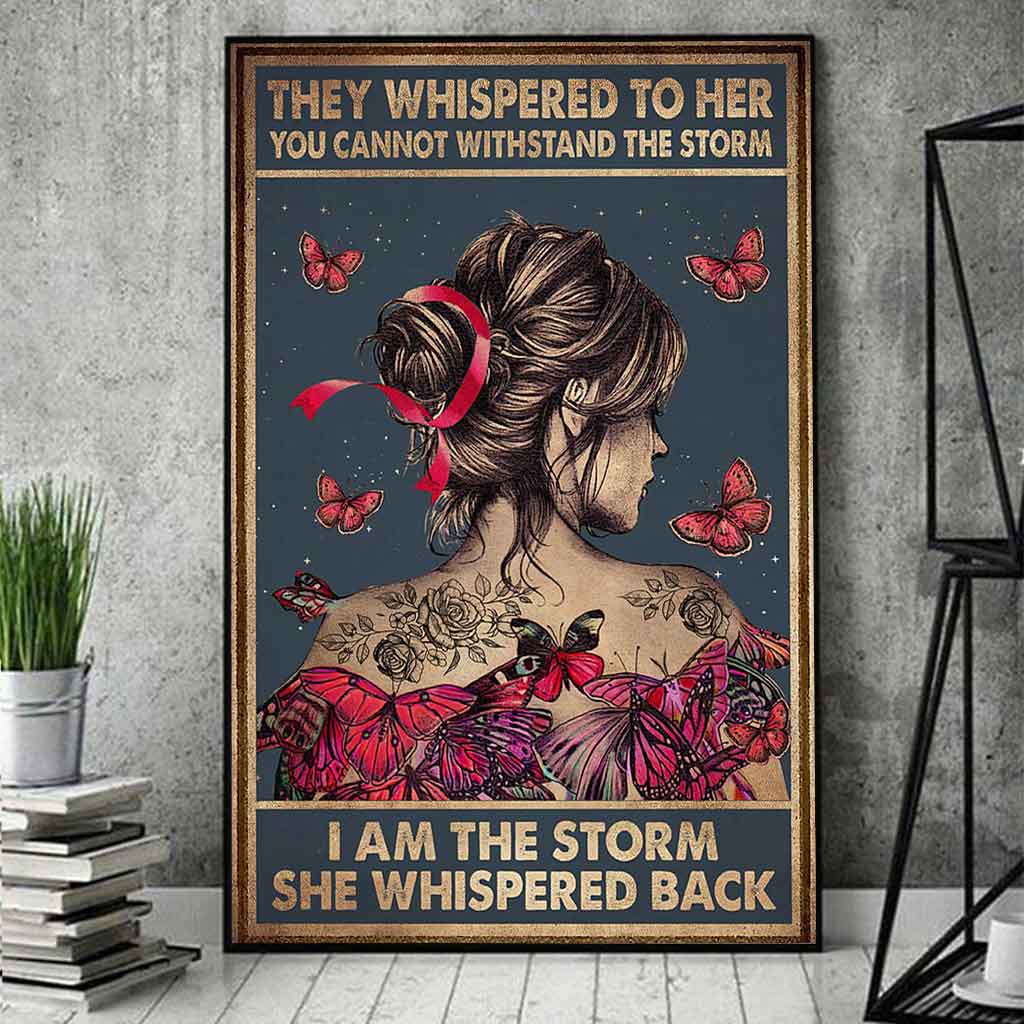 They Whispered To Her You Cannot Withstand  - Breast Cancer Awareness Poster 092021