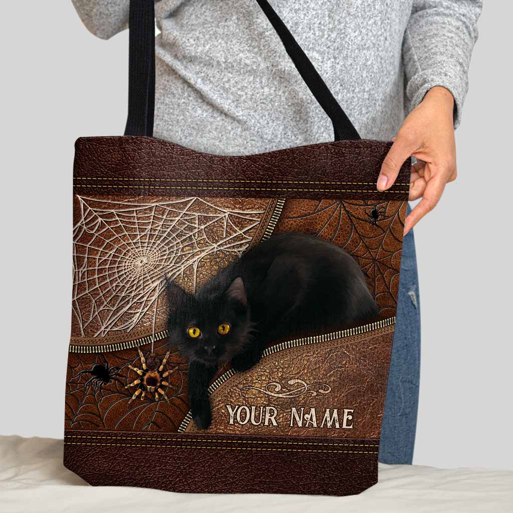 Halloween Vibes - Black Cat Personalized Tote Bag