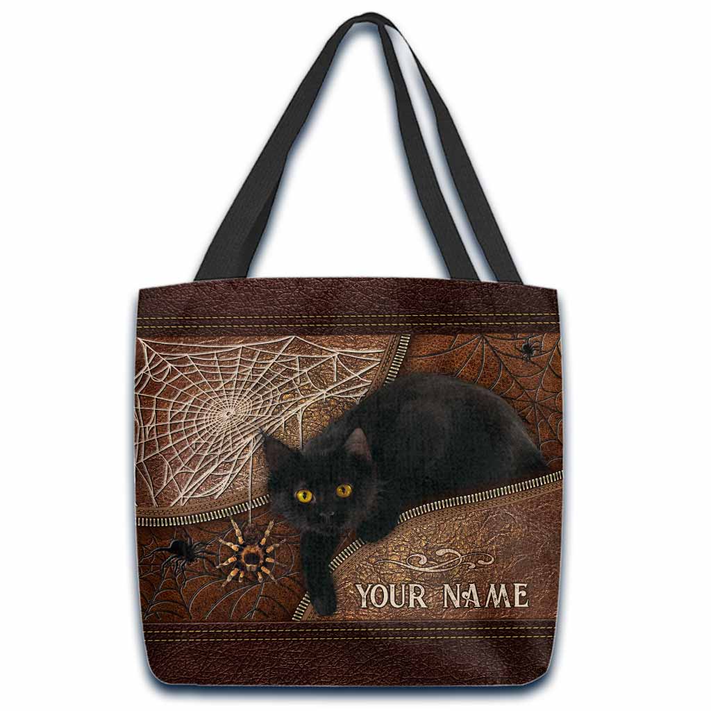 Halloween Vibes - Black Cat Personalized Tote Bag